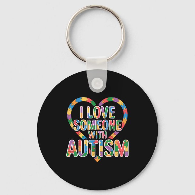 Autism medvetenhet autistisk  nyckelring (Framsida)