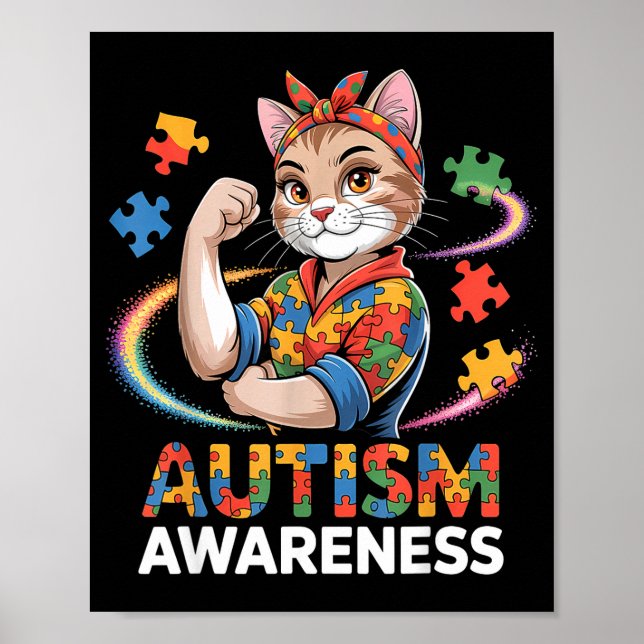 Autism medvetenhet autistisk  poster (Framsidan)