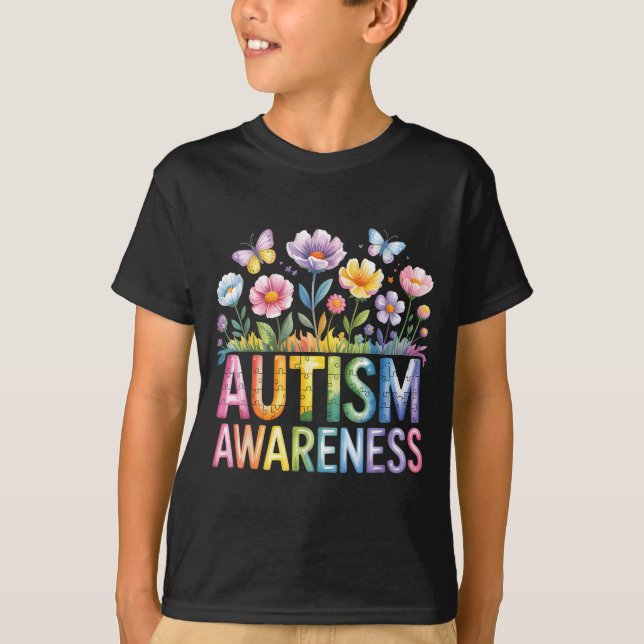 Autism medvetenhet autistisk  t shirt (Framsida)