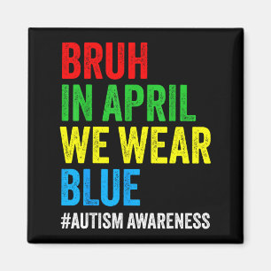 Autism medvetenhet barn pojkar bruh i april bär bl magnet