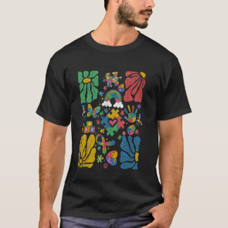 Autism Medvetenhet Boho Blommig Män Kvinnor barn A T Shirt