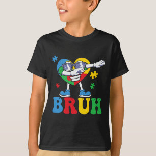 Autism Medvetenhet Bruh Dabbing Pussel Bit Dab Poj T Shirt