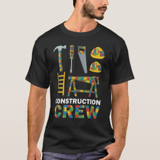 Autism Medvetenhet Byggarbetslag T Shirt