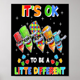 Autism Medvetenhet Dabbingcrayon Det är Ok Att Var Poster