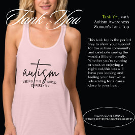 Autism Medvetenhet Flowy Racerback Tanktop Linne Med Racerback