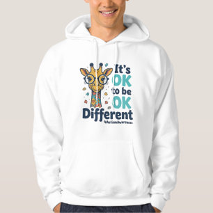 Autism Medvetenhet Giraff Det är OK att vara annor Hoodie