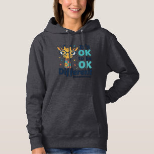 Autism Medvetenhet Giraff Det är OK att vara annor T Shirt
