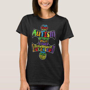 Autism Medvetenhet Hjärta Välsignade Män Kvinnor B T Shirt