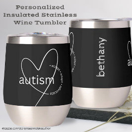 Autism Medvetenhet Isolerad Rostfri Vintumbler