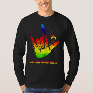 Autism Medvetenhet Kärlek behöver ingen Ord i Kärl T Shirt
