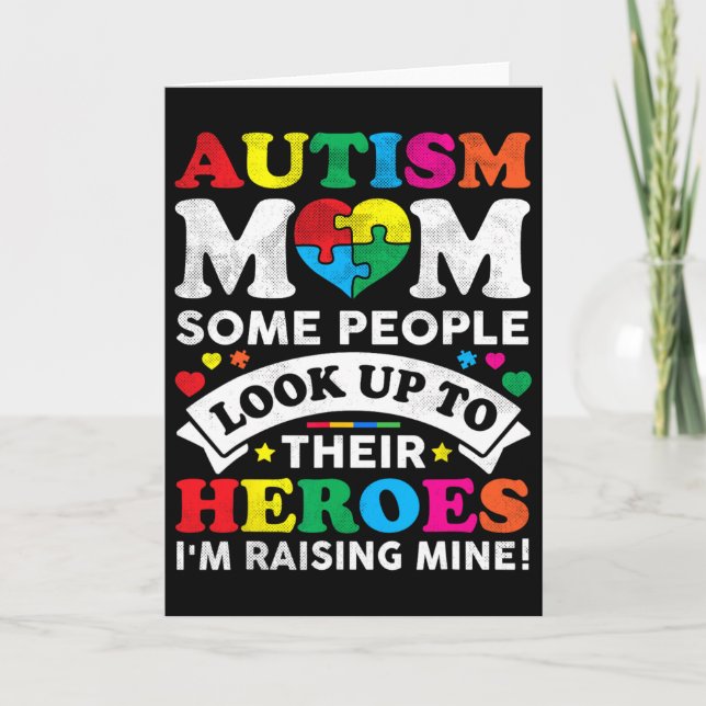 Autism Medvetenhet Kvinnor Mamma Mors Dag Stolt Au Kort (Framsida)