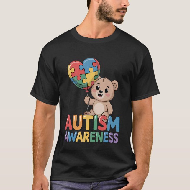 Autism Medvetenhet Långärmad 3 T Shirt (Framsida)