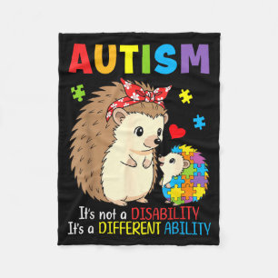Autism Medvetenhet Mor Igelkott Olika Förmåga Fleecefilt