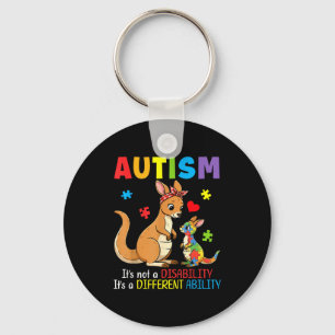 Autism Medvetenhet Mor Känguru Olika Förmåga Nyckelring