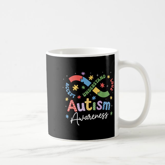 Autism Medvetenhet Oändlighetssymbol Acceptera För Kaffemugg (Höger)