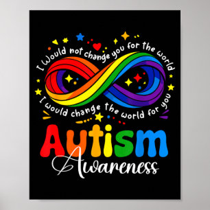 Autism medvetenhet oändlighetssymbol acceptera för poster