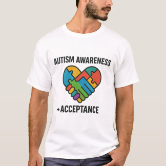 Autism Medvetenhet om Acceptance Puzzle Händer T Shirt