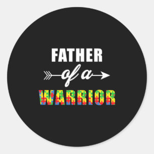 Autism Medvetenhet Pappa Till En Warrior Familj Ma Runt Klistermärke
