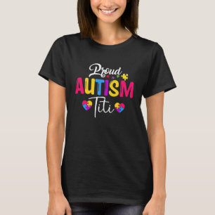 Autism Medvetenhet Pussel Band Stolt Autism Titi T Shirt