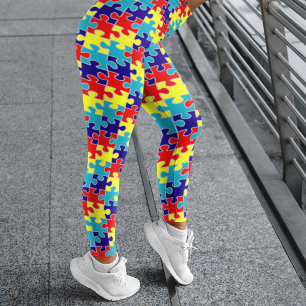 Autism Medvetenhet Pussel Leggings