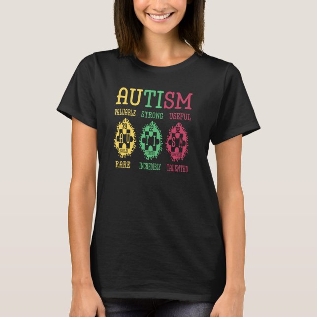 Autism Medvetenhet Pussel Periodiska Systemet Elem T Shirt (Framsida)