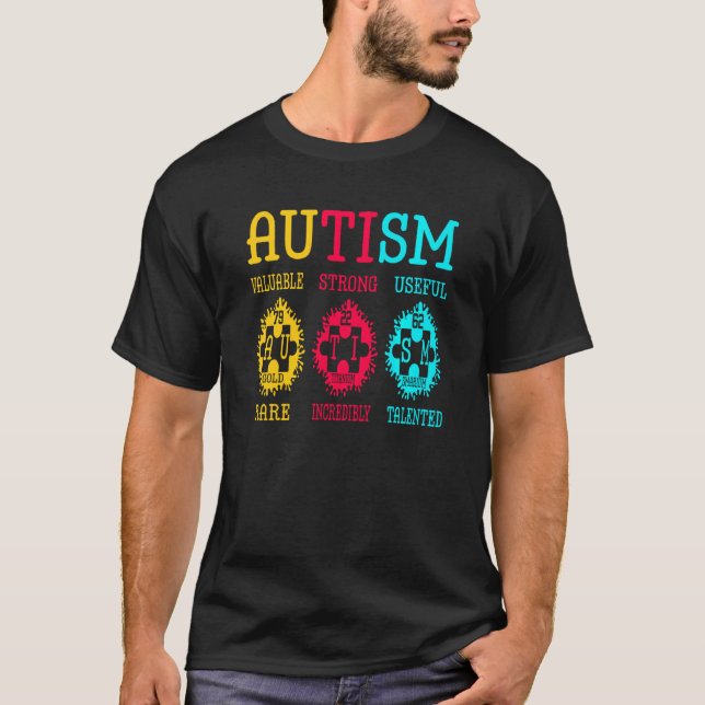Autism Medvetenhet Pussel Periodiska Systemet Elem T Shirt (Framsida)