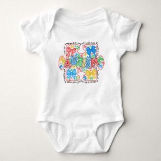 Autism Medvetenhet Pusselbit med Coquette Slingor T Shirt