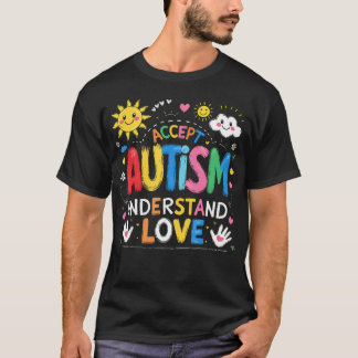 Autism Medvetenhet Pusselbit Regnbåge Alltid T Shirt