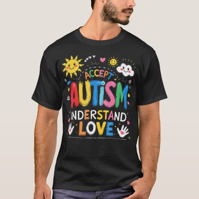 Autism Medvetenhet Pusselbit Regnbåge Alltid T Shirt (Framsida)