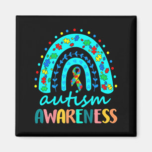 Autism Medvetenhet Rainbow Pussel Autism Medvetenh Magnet
