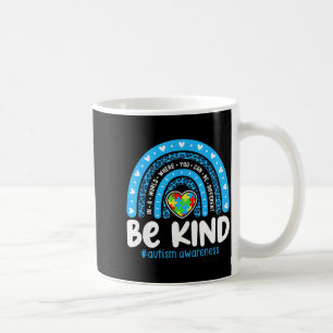 Autism Medvetenhet Regnbåge I April Vi Bär Blå Ban Kaffemugg