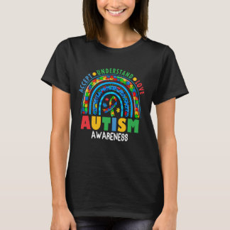 Autism Medvetenhet Regnbågs Pussel Neurodiversitet T Shirt