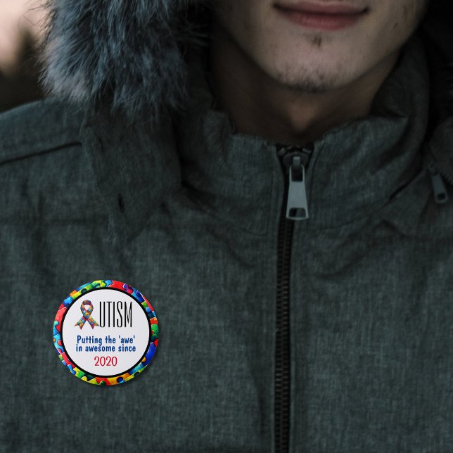 Autism Medvetenhet roligt Knapp (Skapare uppladdad)
