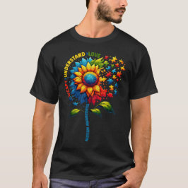 Autism Medvetenhet Solros Män Kvinnor Barn Autism T Shirt