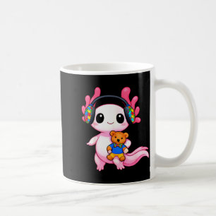 Autism medvetenhet söt axolotl djur kaffemugg