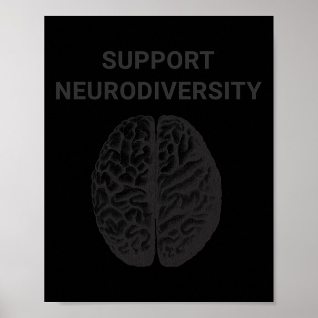 Autism Medvetenhet Stöd Neurodiversitet   Poster (Framsidan)