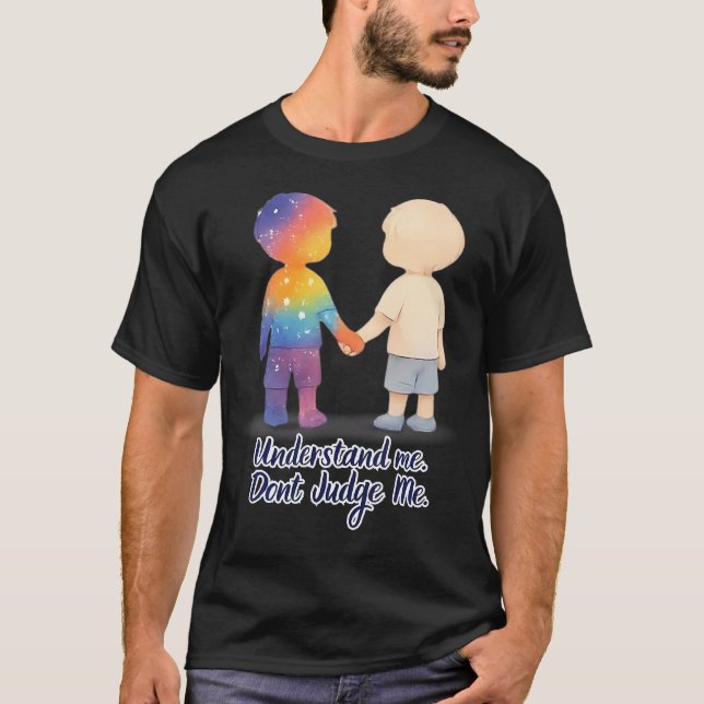 Autism Medvetenhet Stöd Och T Shirt (Framsida)