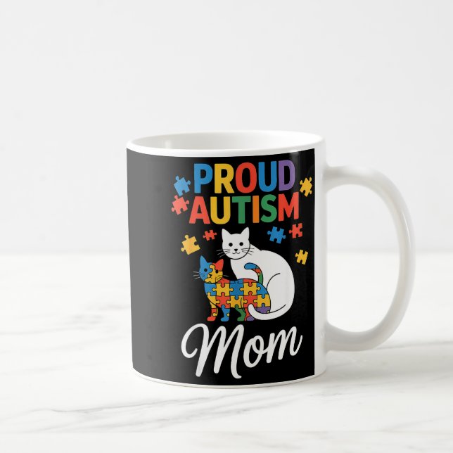 Autism medvetenhet stolt autism mamma  kaffemugg (Höger)