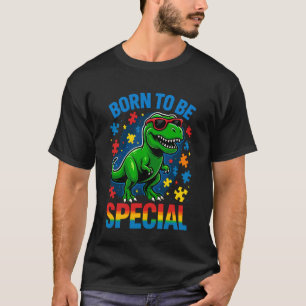 Autism Medvetenhet Trex Pussel Dino T Shirt
