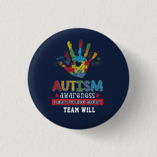 Autism Medvetenhet Utbilda Förespråka Anpassad Knapp