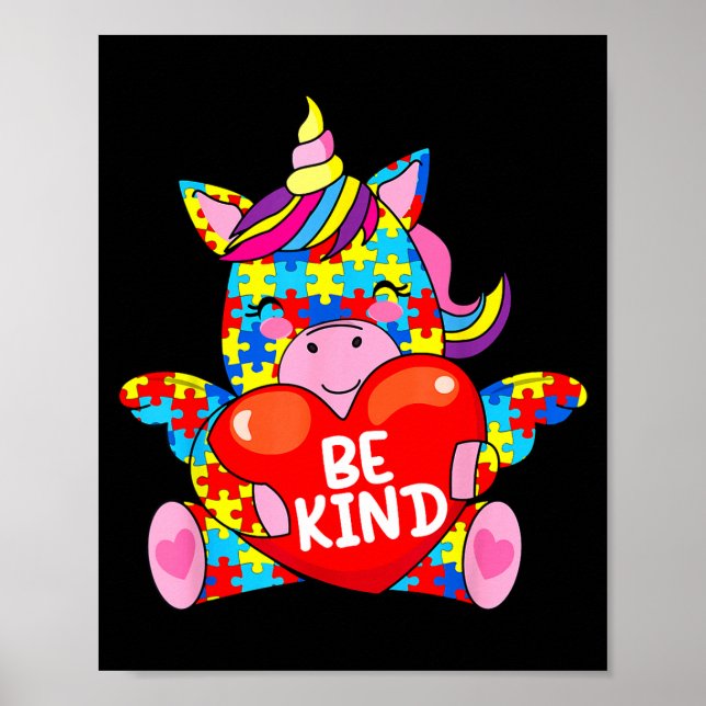 Autism Medvetenhet Var Snäll Flicka  Poster (Framsidan)