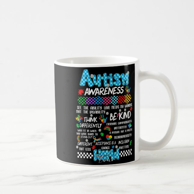 Autism Medvetenhet Världsturné Sped Läraren Kärlek Kaffemugg (Höger)