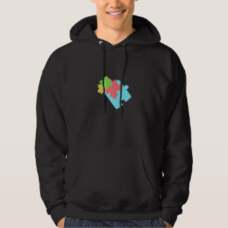 Autism-medvetenhetsoutfit för att stödja människor hoodie