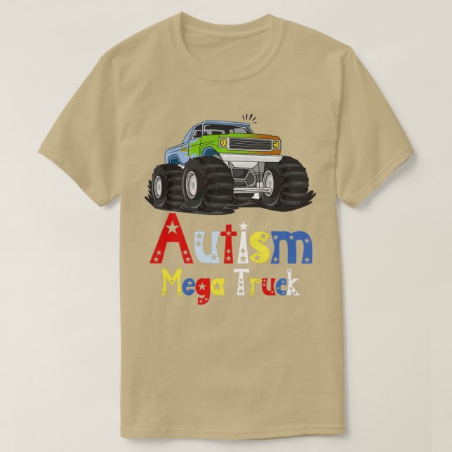 Autism Mega Lastbil 27 T Shirt (Design framsida)