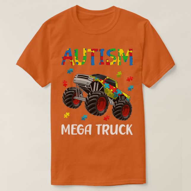 Autism Mega Lastbil 3 T Shirt (Design framsida)
