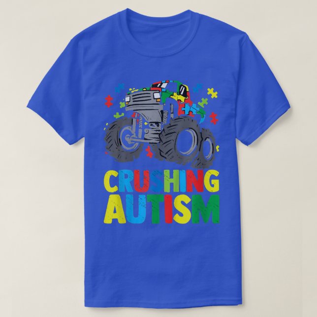 Autism Mega Lastbil Awareness Kärlek Acceptance T Shirt (Design framsida)