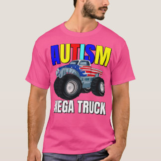 Autism Mega Lastbil Crushing Autism Awareness Mons T Shirt