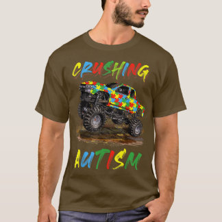 Autism Mega Lastbil Crushing Autism Back to school T Shirt