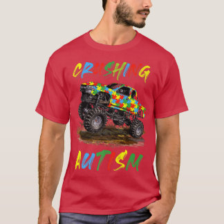 Autism Mega Lastbil Crushing Autism Back to school T Shirt
