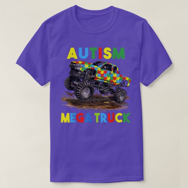 Autism Mega Lastbil Manar Kvinnor i, barn, Autism  T Shirt (Design framsida)